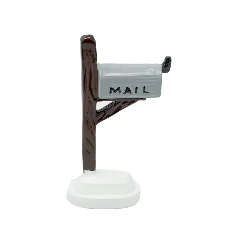 miniature silver wooden mailbox 2 5 inch