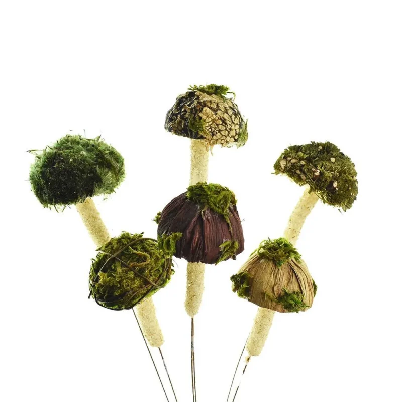 mossy forest mushroom pick set 2 1 4 x 6 piece