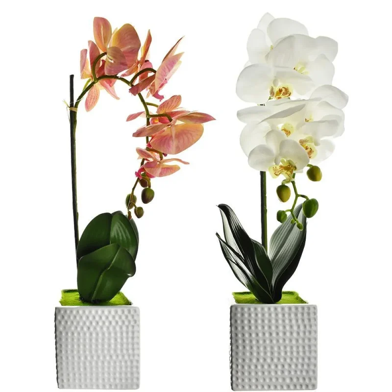 moth orchid artificial plant in square pot 20 inch