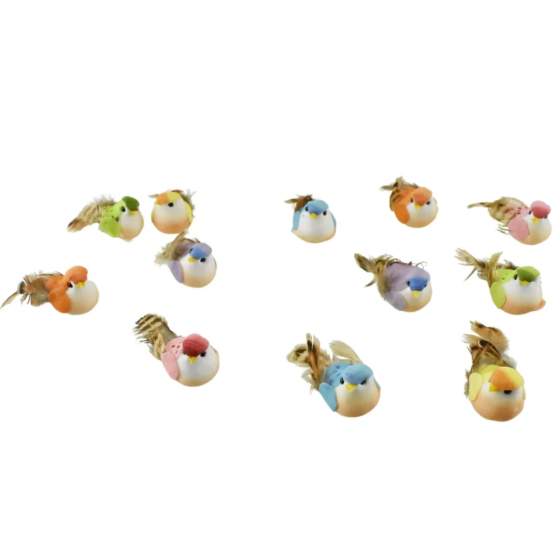 mushroom bird figurines set 12 pack 1 75 inch