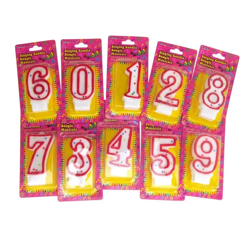 musical birthday number candle 2 5 inch