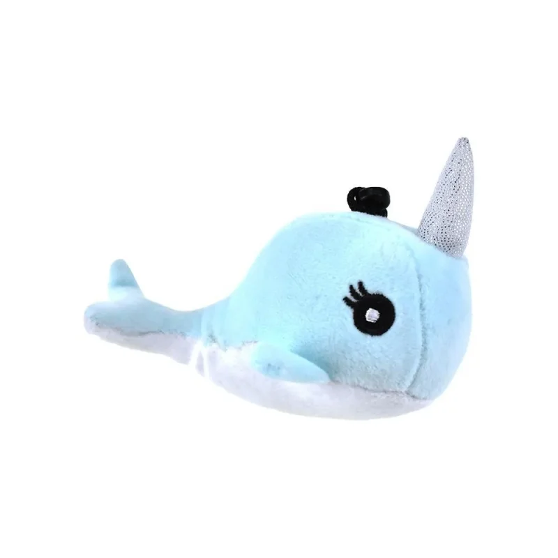 narwhal plush keychain with sound 4 25 inch