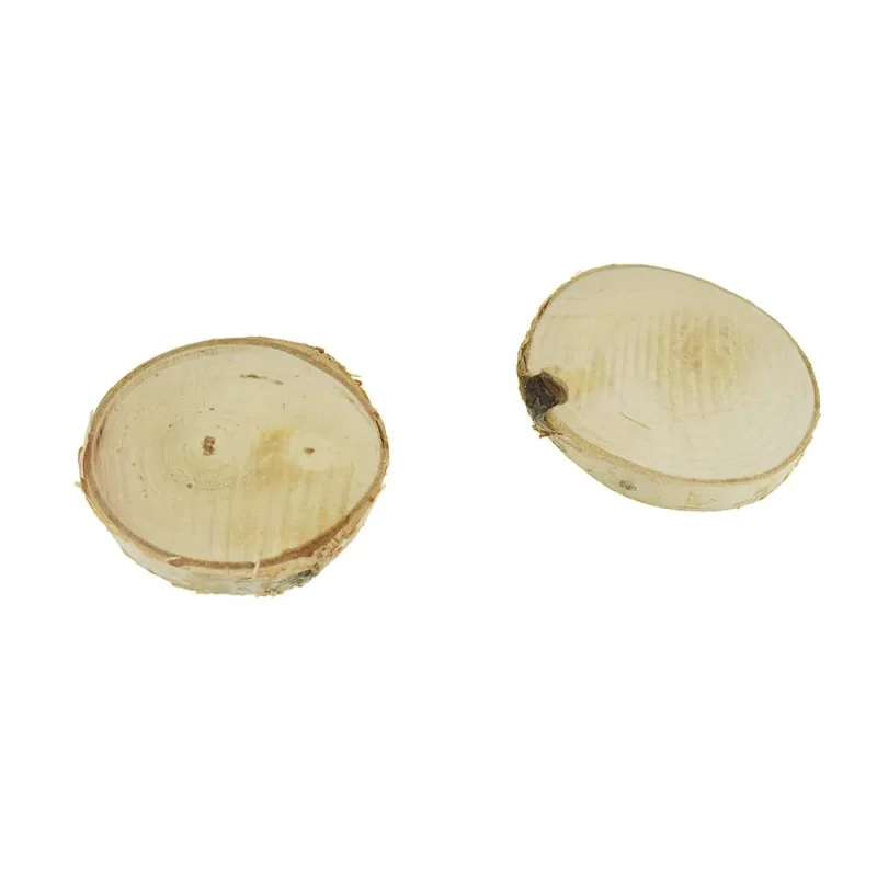 natural birch slices assorted sizes 2 piece set