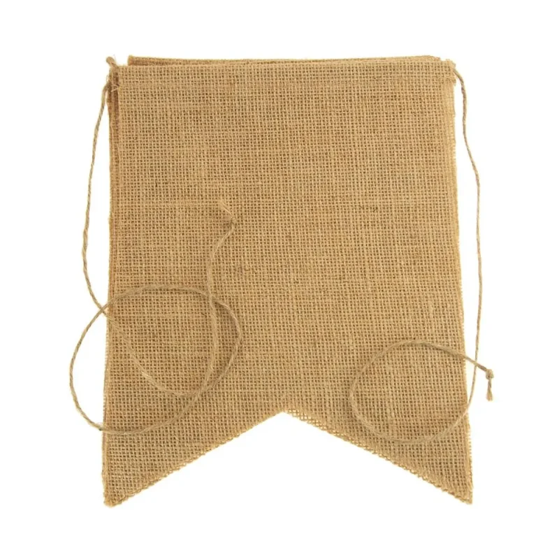 natural burlap rectangle banner set 8x10 inches 5 piece