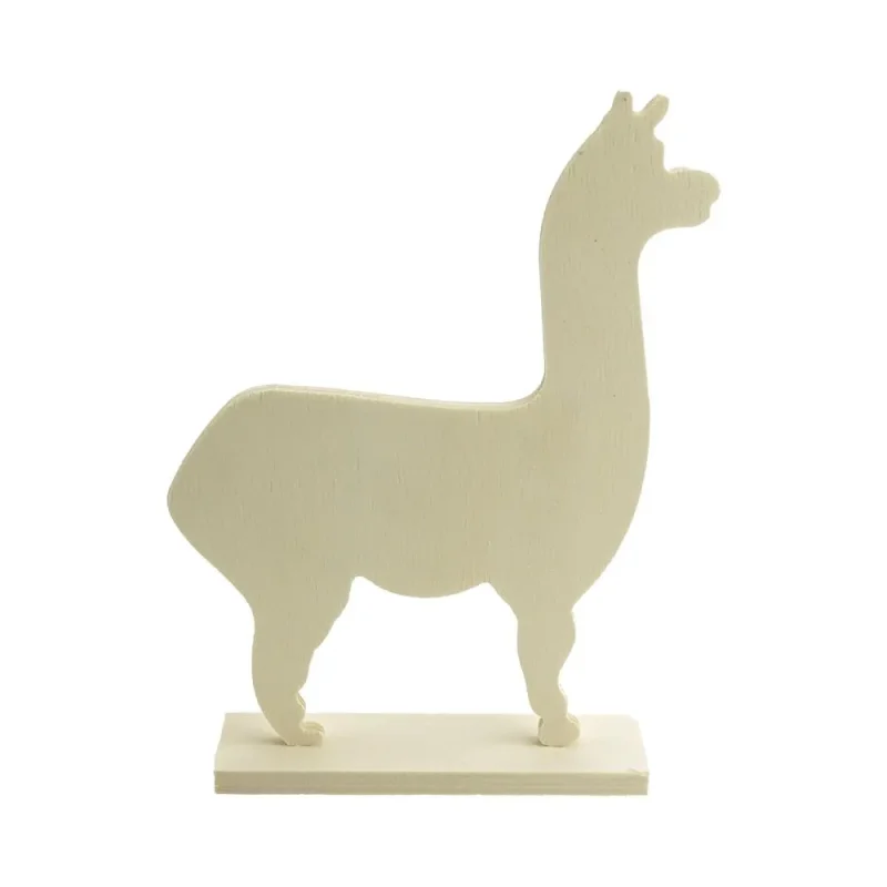 natural llama wood stand up craft 7 1 4 inch diy project