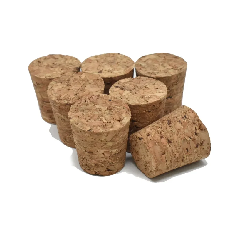 natural tapered cork stoppers 3 4 inch 7 pack