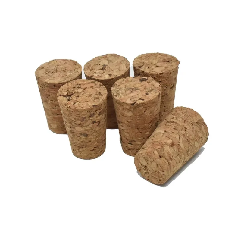 natural tapered cork stoppers 5 8 inch 6 pack