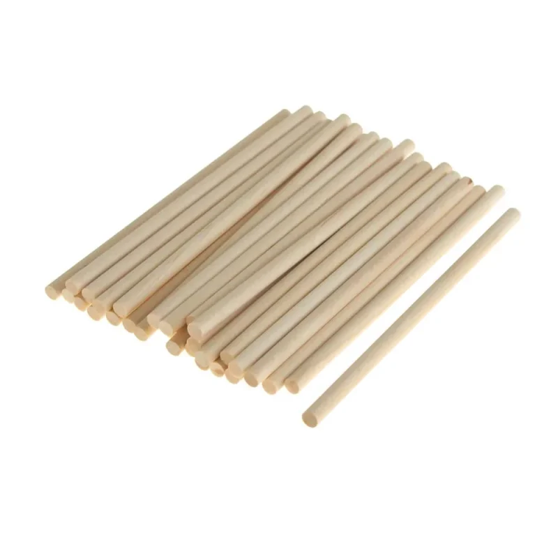 natural wooden dowel sticks 6 inches 30 pack