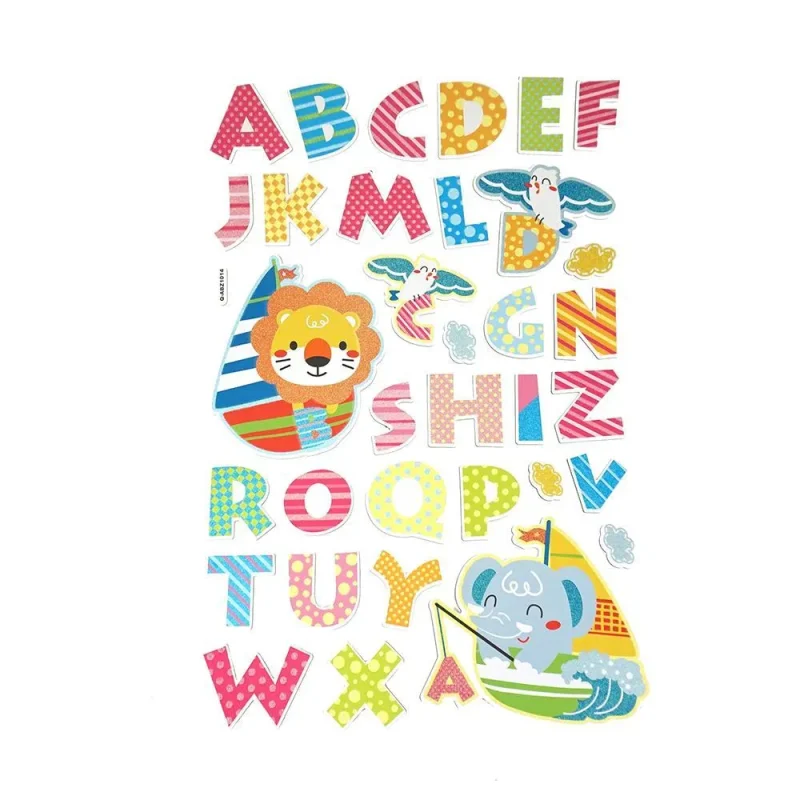 nautical alphabet wall decals for kids 34 piece set