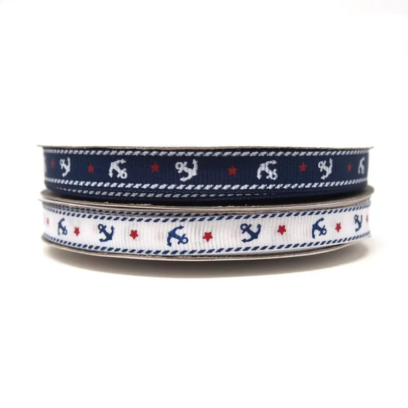 nautical anchor star grosgrain ribbon 3 8 x 25 yards