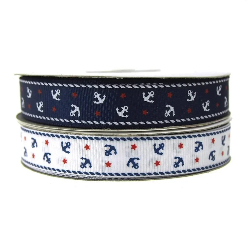 nautical anchor star grosgrain ribbon 5 8 x 25yd