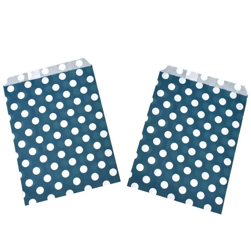 navy blue polka dot treat bags 7 1 4 8 pack