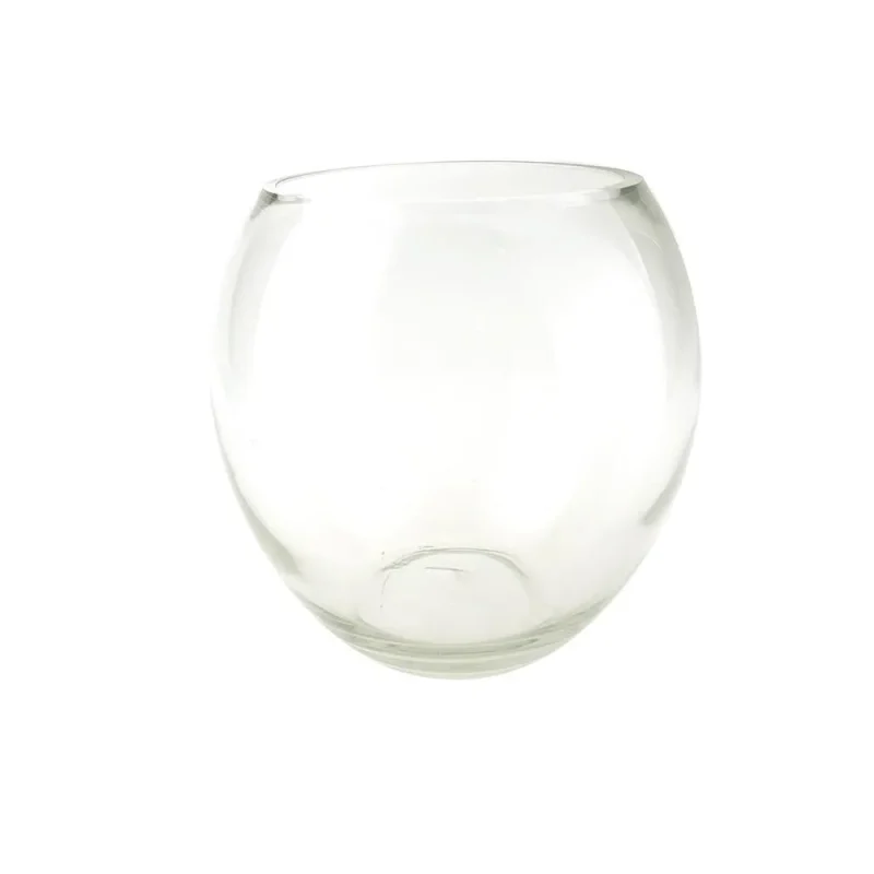 oblong bubble glass vase 8 inch decor