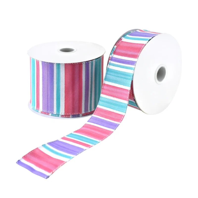 ombre cotton candy wired ribbon 10yd