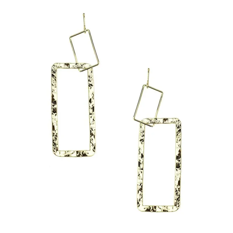 open rectangle drop earrings 3