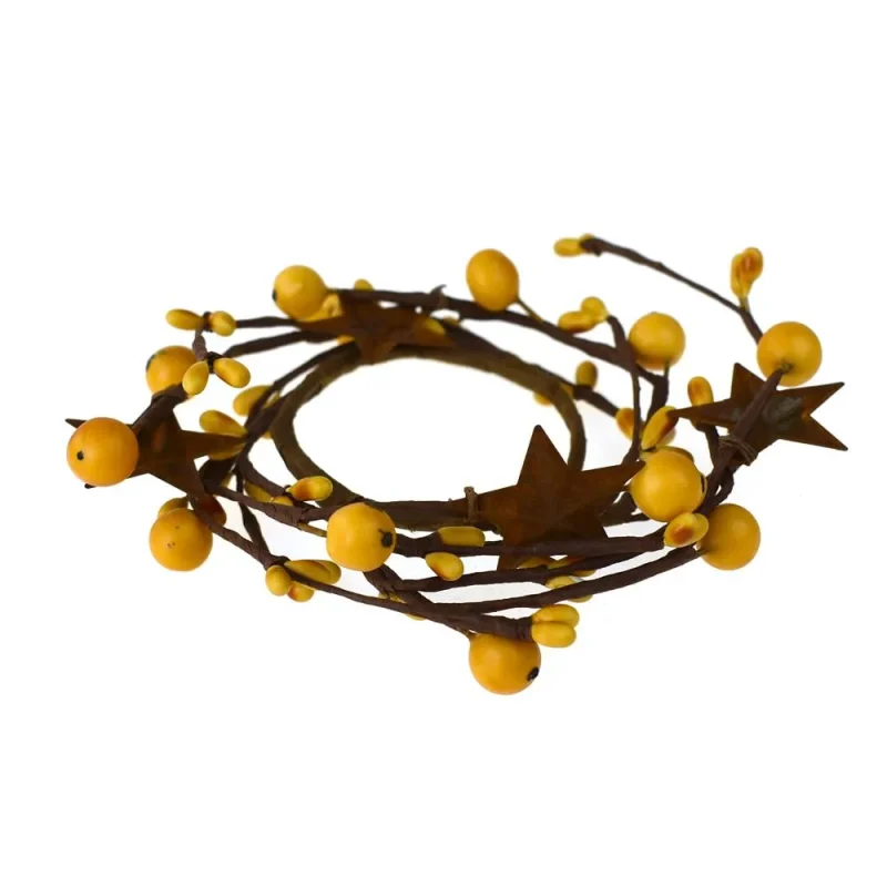 orange berry star candle ring 1 75 inch