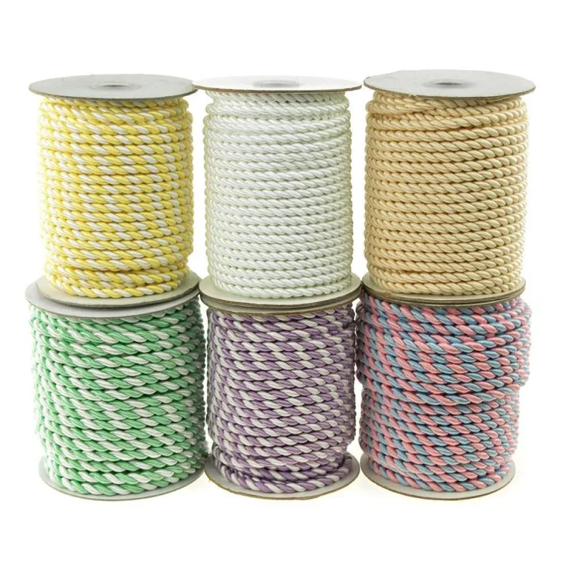 pastel 2 ply twisted rope 6mm x 25 yards