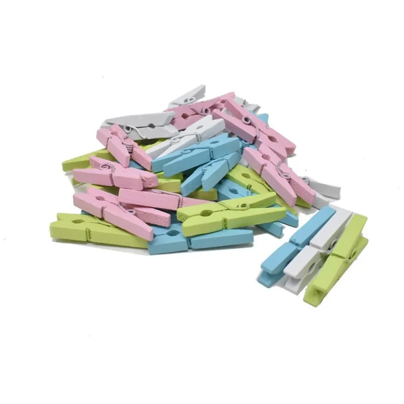 pastel mini wood clothespins 32 pack 1 1 8 inch