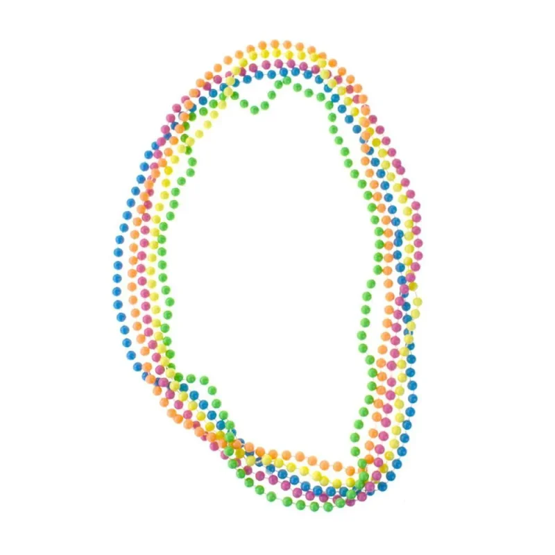 pastel plastic bead necklaces 5 pack 15 5 inches