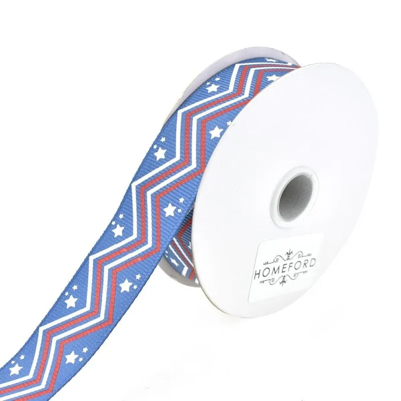 patriotic chevron ribbon 7 8 x 4 yards american flag design