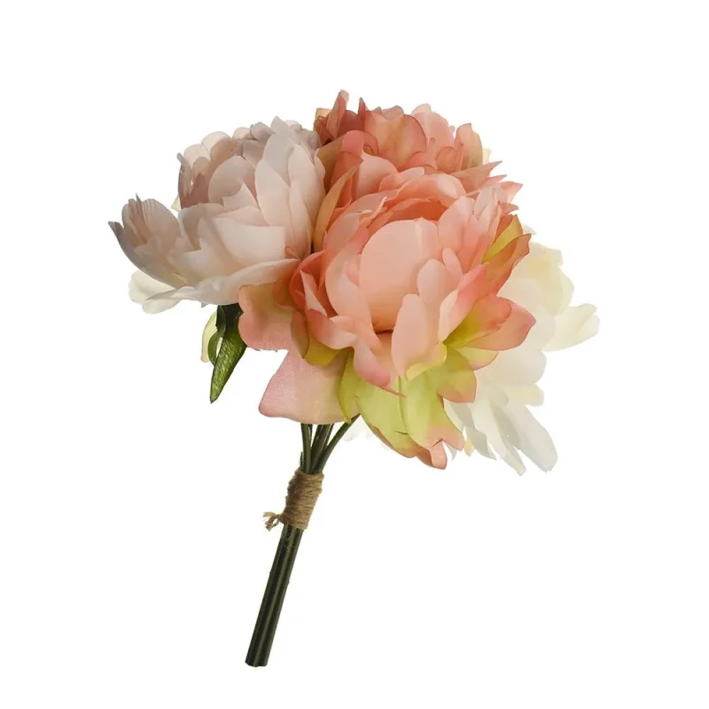 peony bouquet artificial coral blush 13