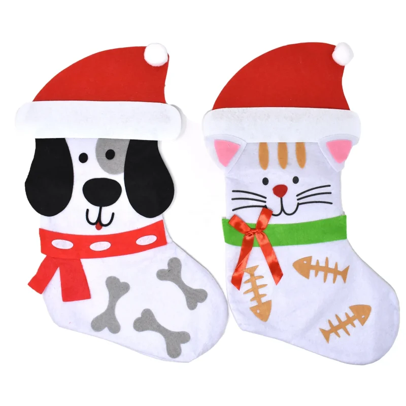 pet christmas stockings 19in 2 pack holiday decor