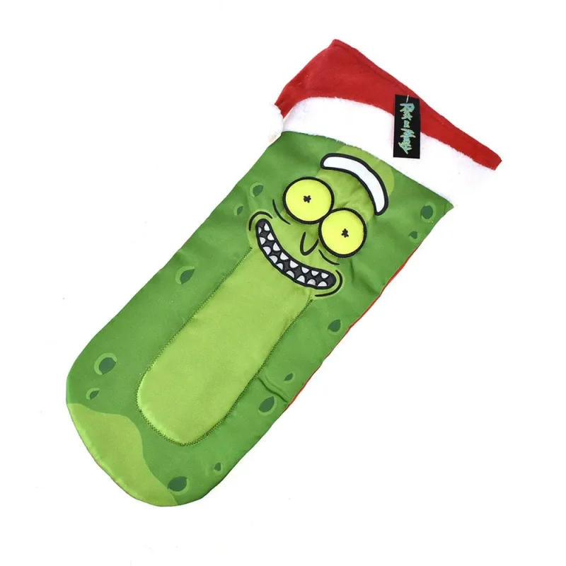 pickle rick santa hat stocking 19 inch