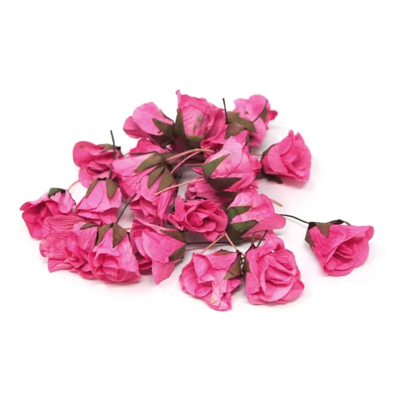 pink artificial loose roses 1 inch 24 pack