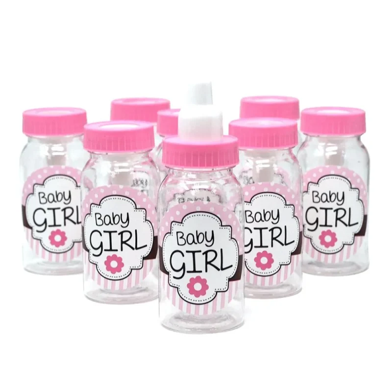 pink baby milk bottle favors 4 5 x 8 pack