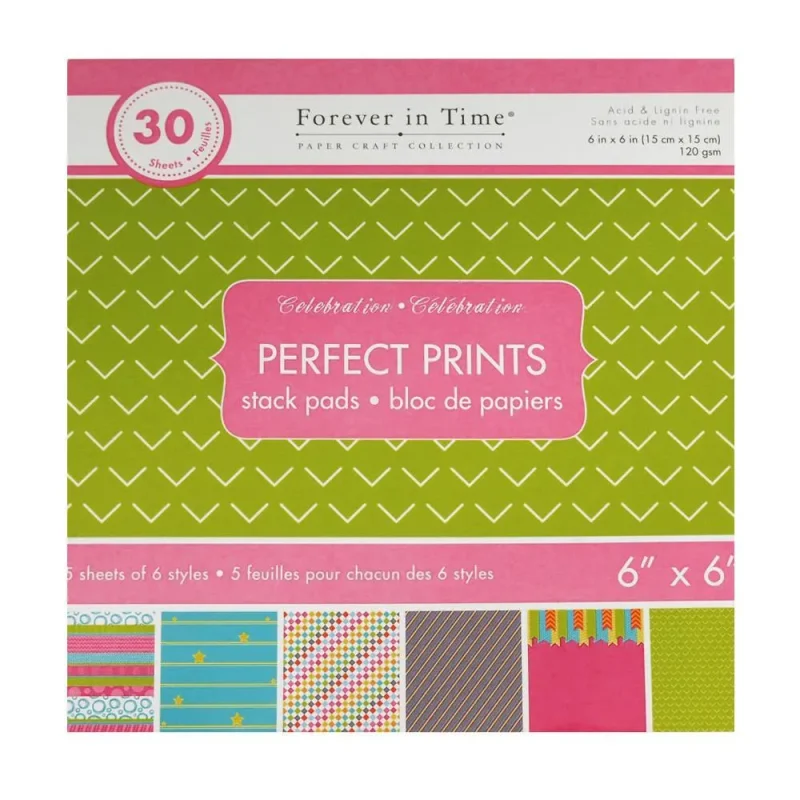 pink green 6x6 paper stack pads for celebrations