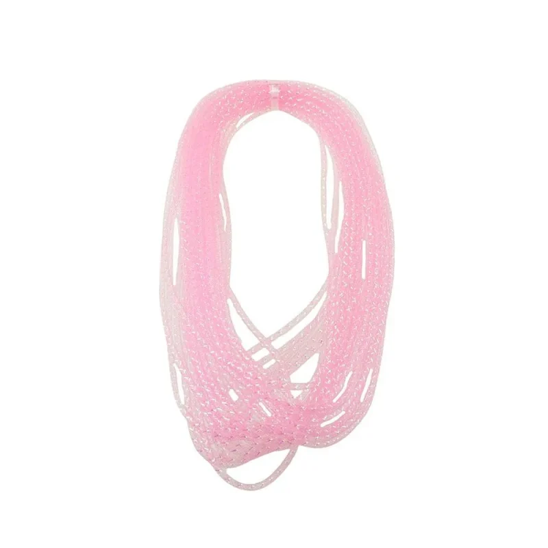 pink iridescent craft mesh 20 yard tube