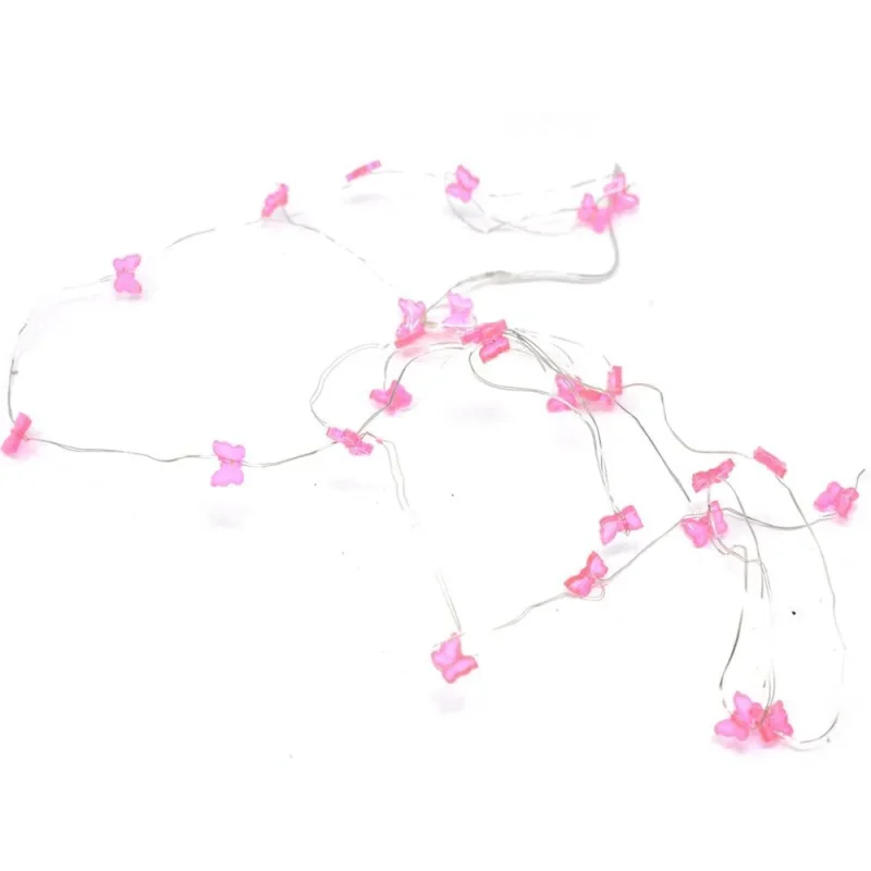 pink led butterfly fairy string lights 10ft 30 battery operated leds