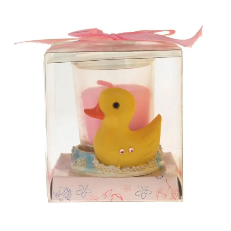 pink rubber ducky votive candles 2 inch wedding favors