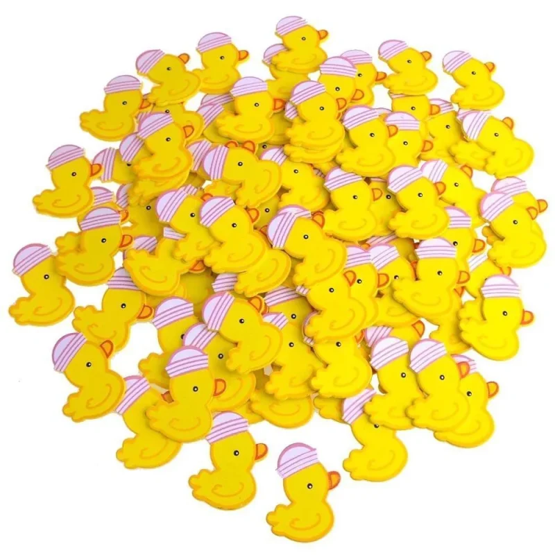 pink wooden rubber duckies w hats 1 5 x 100pcs