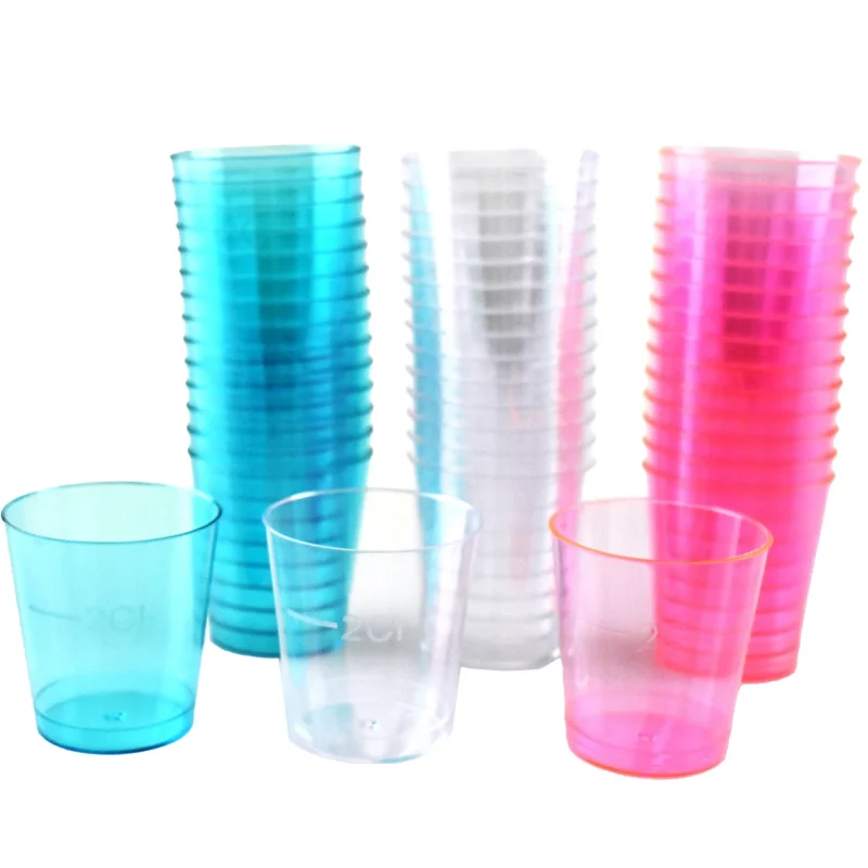 plastic shot glasses 1oz 1 1 2 inch 30 pack