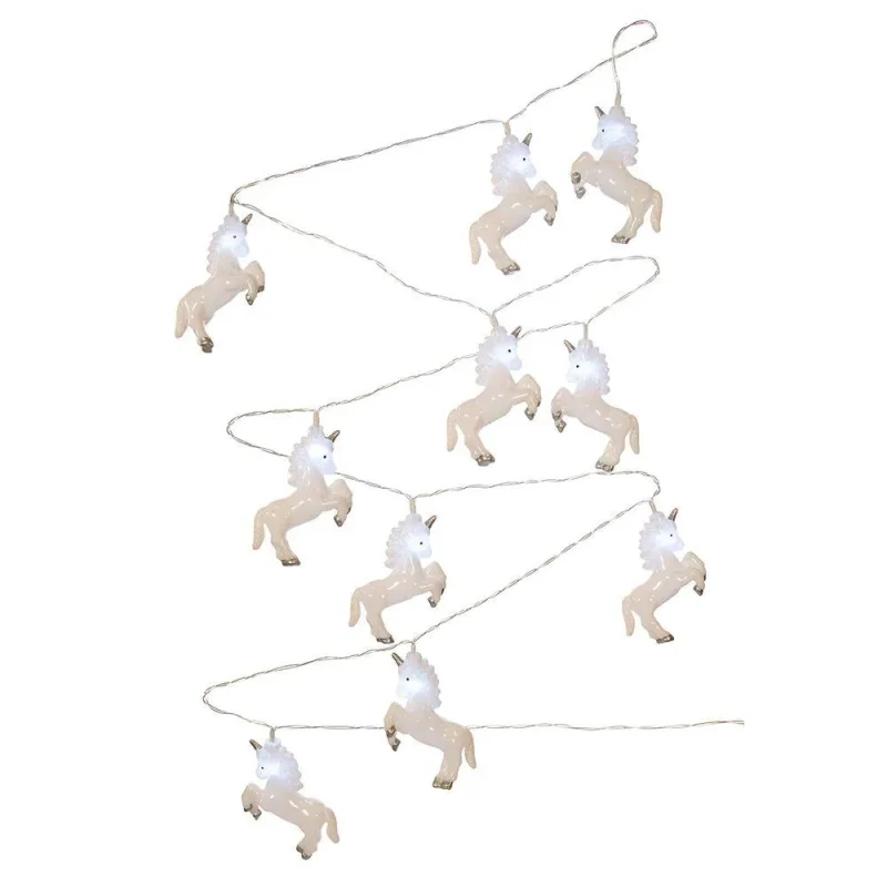 plastic unicorn usb string lights 10 warm white leds 80