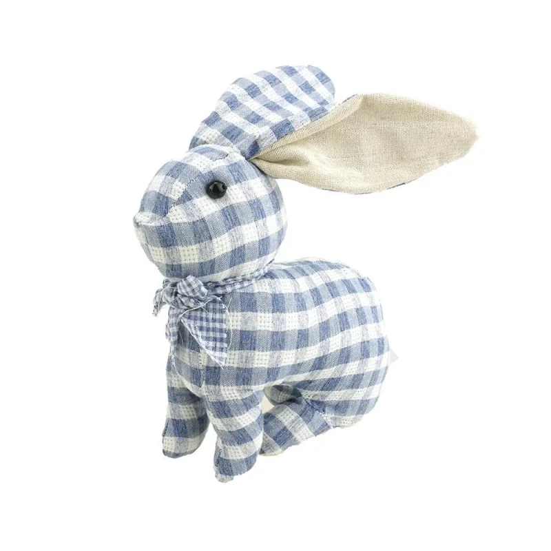 plush blue gingham bunny decor 7 75 inch