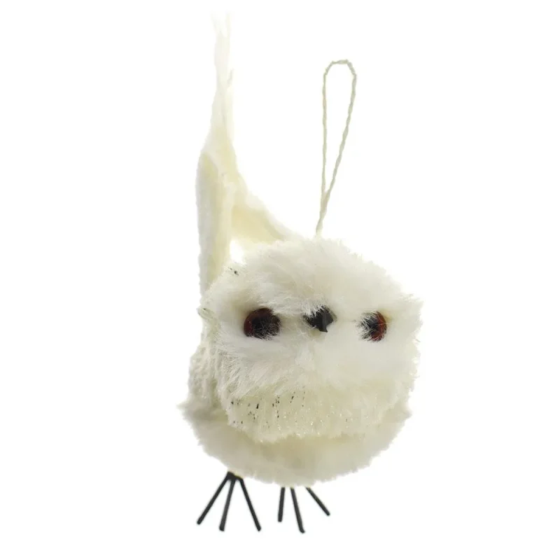 plush white owl christmas ornament 13 5 inch