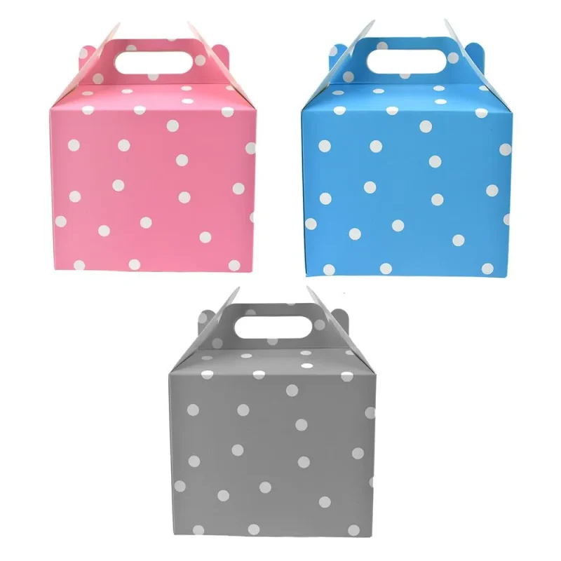 polka dot mini cardboard favor boxes 5 25 4 pack