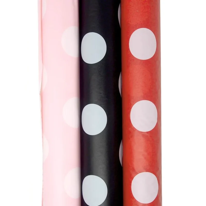 polka dot plastic table roll 40 x 100 uncut