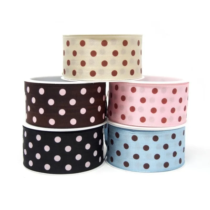 polka dot wired taffeta ribbon 1 5 x 3yd made in germany