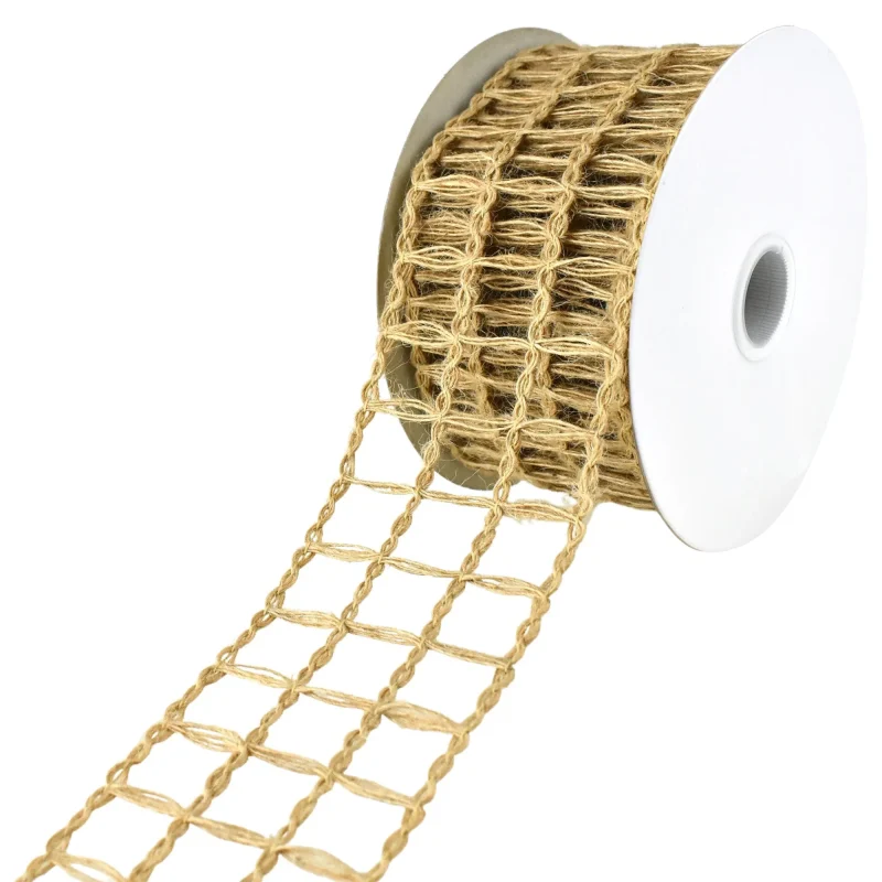 premium jute net wire ribbon 2 5 x 10 yds