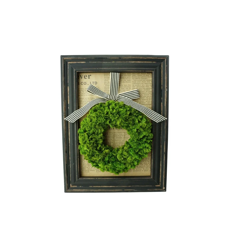 preserved wreath in tabletop frame 10 floral display