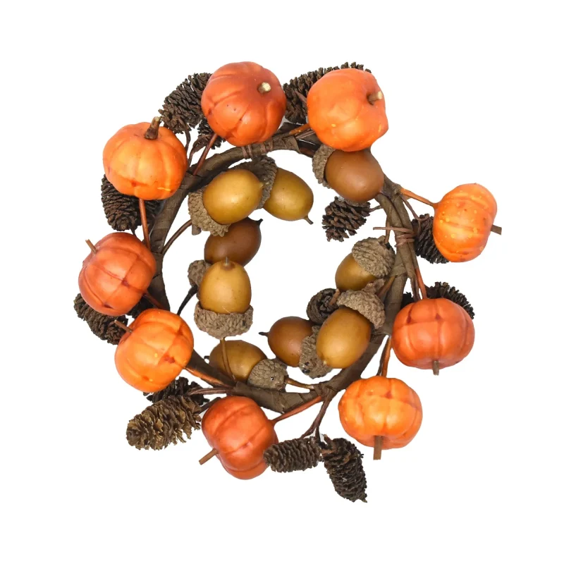 pumpkin branch candle ring 2 5 inch