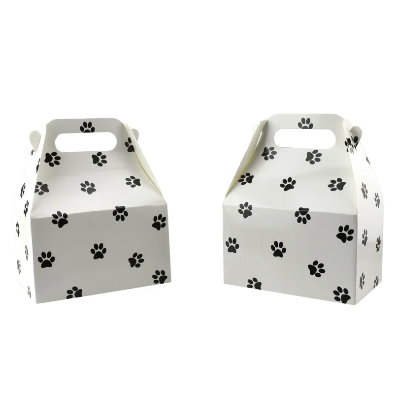 puppy paw shaped treat boxes 8in 12 pack