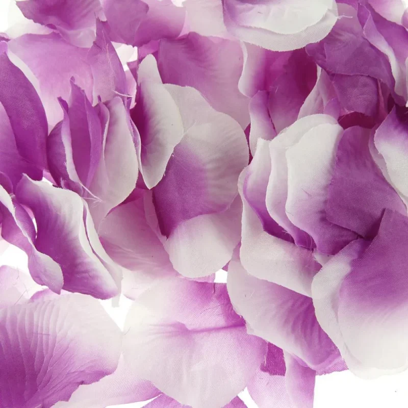 purple two tone faux rose petals table confetti 400 piece