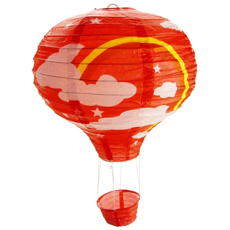 rainbow hot air balloon decor 15 inch red hanging decor