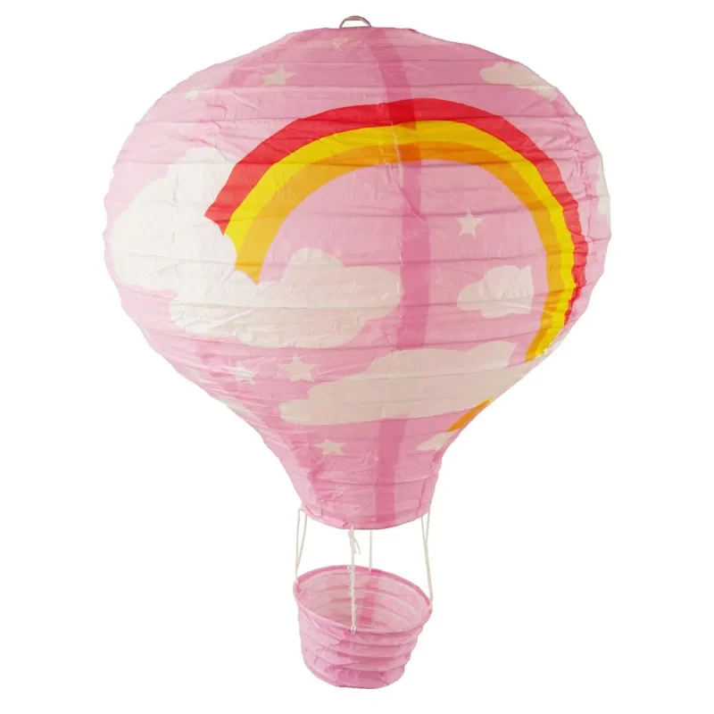 rainbow hot air balloon wall decor 15 light pink