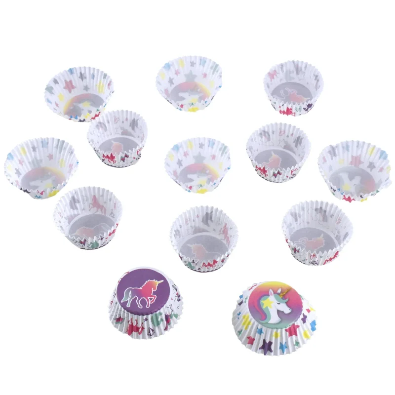 rainbow unicorn cupcake liners 3 24 count