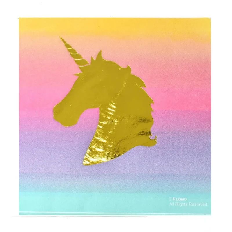 rainbow unicorn party napkins 12 pack 6 75 inches